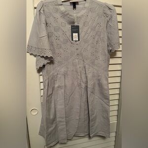 Universal Thread Soft Blue Embroidered Dress